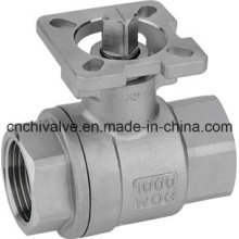Stainless Steel Two Pieces Type High Mounting Pad Ball Valve